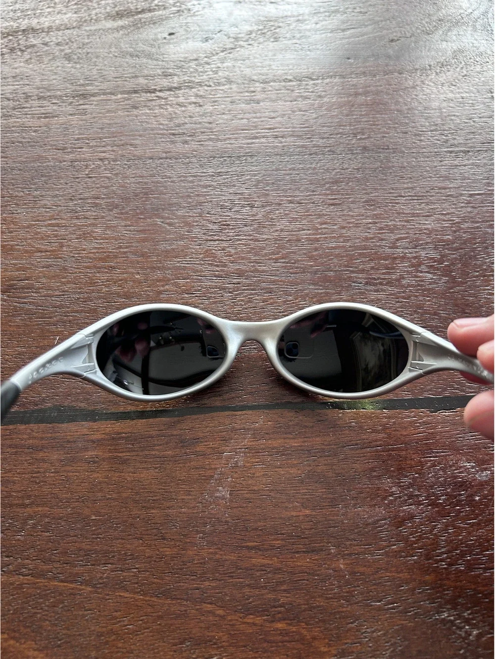 Silver Red Flame Reflective Sunglasses